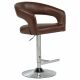 Travia Leatherette Upholstered Adjustable Bar Stool Cocoa Brown