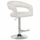 Travia Leatherette Upholstered Adjustable Bar Stool Ivory
