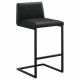 Vardon Genuine Leather Bar Stool Black (Set of 2)
