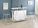 Araceli Freestanding LED Home Bar Cabinet White High Gloss