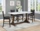 Aldrich 5-piece Marble Counter Height Dining Table Set White