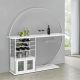 Risley 2-door Circular LED Home Bar Cabinet White High Gloss