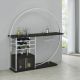 Risley 2-door Circular LED Home Bar Cabinet Dark Charcoal