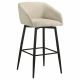 Rainer Fabric Upholstered Swivel Bar Chair Cream (Set of 2)
