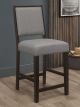 Bedford Fabric Upholstered Counter Chair Grey (Set of 2)