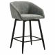 Rainer Fabric Upholstered Swivel Counter Height Chair Charcoal (Set of 2)