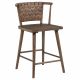 Tallis Woven Leatherette Back Counter Chair Brown (Set of 2)