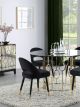 Lindsey Upholstered Dining Side Chair Black (Set of 2)