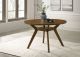 Mueller 48-inch Round Mindi Veneer Dining Table Brown