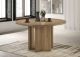 Adina 53-inch Round Wood Dining Table Distressed Light Brown