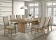 Adina 9-piece Extension Dining Set Distressed Light Brown