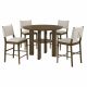 Ottowa 5-piece Round Counter Height Dining Room Set Brown