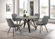 Neil 5-piece Round Dining Table Set Concrete Gunmetal