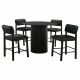 Hamlyn 5-piece Round Wood Counter Height Dining Set Black