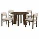 Strouse 5-piece Dining Set Cream and Walnut