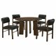 Strouse 5-piece Dining Set Black and Walnut