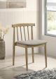 Cullen Dining Side Chair Upholstered Seat Natural Oak (Set of 2)