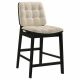 Redbridge Velvet Upholstered Counter Chair Cream and Black (Set of 2)