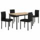 Garza 5-piece Rectangular Dining Table Greige Oak
