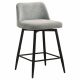 Mellor Fabric Upholstered Swivel Counter Chair Grey (Set of 2)