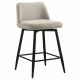 Mellor Fabric Upholstered Swivel Counter Chair Slate Brown (Set of 2)