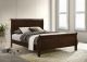 Louis Philippe Wood Queen Sleigh Bed Cappuccino