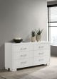 Jessica 6-drawer Dresser Cream White