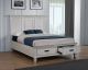 Franco Wood Eastern King Storage Panel Bed Distressed White