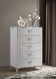 Cassia 5-drawer Bedroom Chest of Drawers White High Gloss