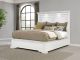 McKinney Queen LED Light Panel Bed Vintage White