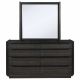 Leandro 8-drawer Bedroom Dresser with Mirror Burnished Black