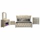 Lorient 5-piece Eastern King Bedroom Set Ivory and Camel