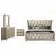 Lorient 4-piece California King Bedroom Set Ivory and Camel
