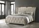 Lorient California King LED Upholstered Bed Ivory and Camel