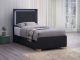 Marceline Wood Twin LED Panel Bed Black