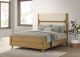 Bennett 63-inch Queen Upholstered Panel Bed Cream and Light Oak