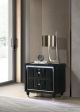 Lorient 2-drawer LED Nightstand with USB Black