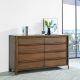 Maderia 8-drawer Dresser Cabinet Walnut