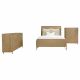 Arini 3-piece Queen Bedroom Set Sand Wash and Natural Cane