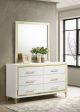 Lucia 6-drawer Dresser with Mirror White 
