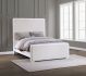 Anastasia Upholstered California King Panel Bed Pearl White