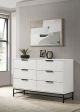 Sonora 6-drawer Bedroom Dresser White 