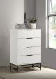 Sonora 4-drawer Bedroom Chest White 