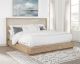 Kailani 52-inch Eastern King Wingback Bed Beige Oak