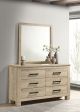 Oakglen 6-drawer Bedroom Dresser and Mirror Weathered Oak