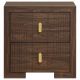 Etienne 2-drawer Nightstand Bedside Table Walnut