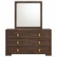 Etienne 6-drawer Dresser with Mirror Walnut