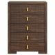 Etienne 5-drawer Bedroom Chest of Drawers Walnut
