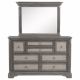 Cresswell 8-drawer Dresser with Mirror Weathered Taupe