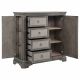 Cresswell 4-drawer Door Chest with Hidden Storage Weathered Taupe